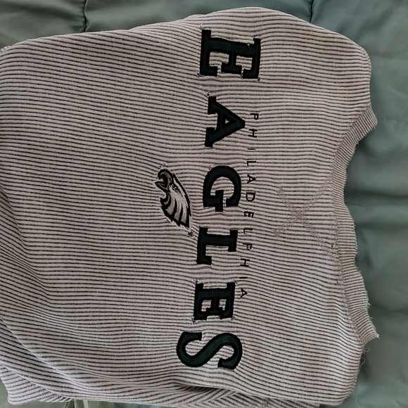 NFL Other - NFL Philadelphia Eagles Gray and White Striped Sweatshirt